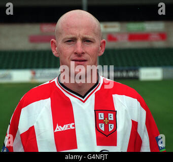 Stuart Bimson du Lincoln City football Club, au stade Sincil Bank des équipes. Banque D'Images