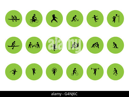 Sport vector icons - icônes web Banque D'Images