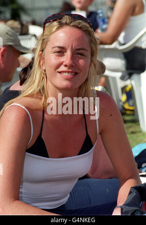 L'actrice Tamzin Outhwaite, qui joue Melanie dans le savon de télévision Eastenders, au 10e Fleadh annuel, à Finsbury Park, au nord de Londres. Banque D'Images