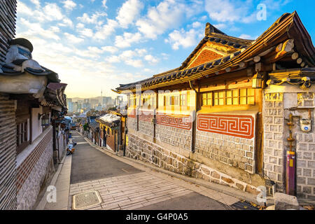 L'ancien village de Bukchon à Séoul, Corée du Sud. Banque D'Images