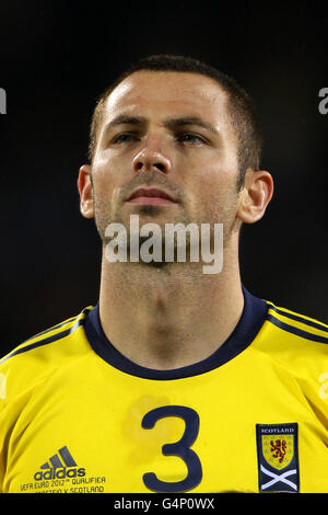 Football - UEFA Euro 2012 - Groupe I - Liechtenstein / Ecosse - Rheinpark Stadion. Phil Bardsley, Écosse Banque D'Images