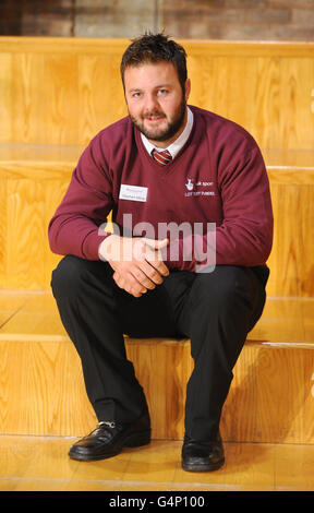 Le marin Stephen Mill pendant la classe de 2012 photocall à la City of London School, Londres. Banque D'Images