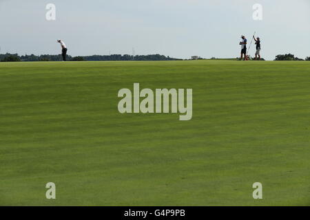 Oakmont, Pennsylvanie, USA. 18 Juin, 2016. Andrew Landry (USA) Golf : Andrew Landry, de l'United States putts lors de la troisième ronde de l'Omnium des États-Unis à Oakmont Country Club à Oakmont, Pennsylvanie, États-Unis d'Amérique . © Koji Aoki/AFLO SPORT/Alamy Live News Banque D'Images