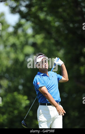 Oakmont, Pennsylvanie, USA. 18 Juin, 2016. Yuta Ikeda (JPN) Golf : Yuta Ikeda du Japon 17ème trou au cours du deuxième tour de l'US Open Championship à Oakmont Country Club à Oakmont, Pennsylvanie, États-Unis d'Amérique . © Koji Aoki/AFLO SPORT/Alamy Live News Banque D'Images