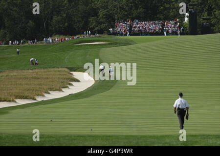 Oakmont, Pennsylvanie, USA. 18 Juin, 2016. Vue générale Golf : vue générale sur le troisième trou au cours de la troisième tour de l'US Open Championship à Oakmont Country Club à Oakmont, Pennsylvanie, États-Unis d'Amérique . © Koji Aoki/AFLO SPORT/Alamy Live News Banque D'Images