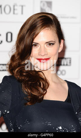 Hayley Atwell arrive aux Moet British Independent film Awards au Old Billingsgate Market à Londres. Banque D'Images