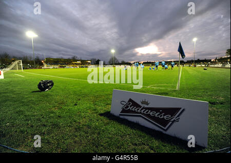 Football - Coupe de France - Deuxième tour - Sutton United v Notts County Borough - Terrain de sport Banque D'Images