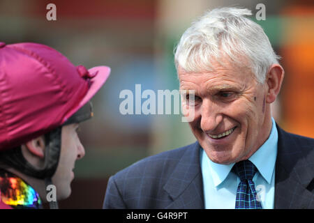 Les courses de chevaux - Verre fois Raceday - Haydock Park Banque D'Images