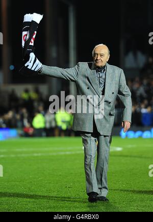 Football - Barclays Premier League - Fulham / Manchester United - Craven Cottage. Mohamed Al Fayed, propriétaire et président de Fulham Banque D'Images