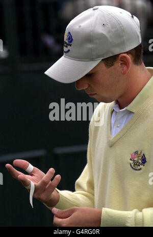 RYDER CUP Garcia/Doigt Banque D'Images