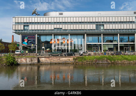 Bâtiment de la chaîne de télévision franco-allemande ARTE, Strasbourg, Alsace, France Banque D'Images