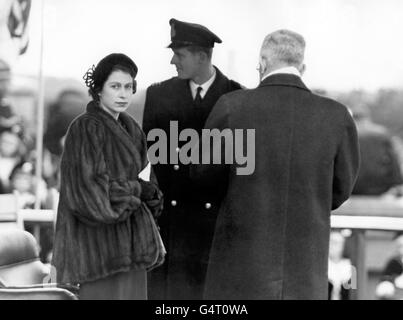 La princesse Elizabeth et le duc d'Édimbourg au cours de leur tournée au Canada Banque D'Images