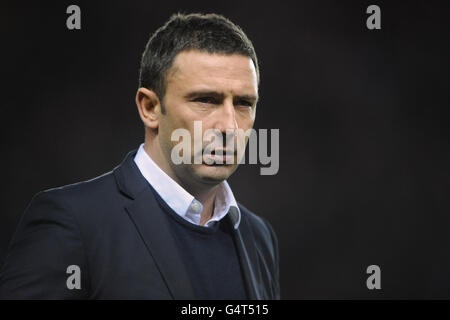 Football - championnat de la npower football League - Bristol City v Millwall - Ashton Gate.Derek McInnes, directeur de Bristol City, sur la ligne de contact Banque D'Images