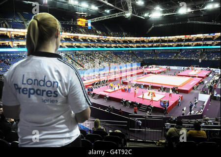 - Gymnastique Gymnastique Visa International - Jour 1 - North Greenwich Arena Banque D'Images