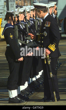 Le Prince Charles/Portsmouth Navy Banque D'Images