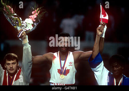 Boxe - Jeux Olympiques de Séoul 1988 - Super Heavyweight - Cérémonie de remise des médailles Banque D'Images
