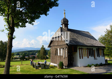 À la chapelle du château de Weißenstein morts avec conseils et points de vue de la forêt de Bavière, Regen, Allemagne, Bayern, Bavaria, Niede Banque D'Images