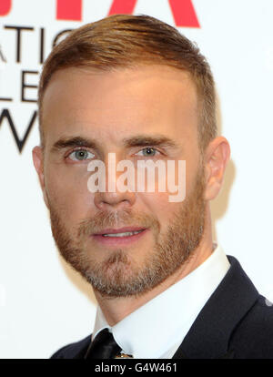 National Television Awards 2012 - salle de presse - Londres.Gary Barlow, en coulisses au National Television Awards 2012 à la Greenwich Arena de Londres. Banque D'Images