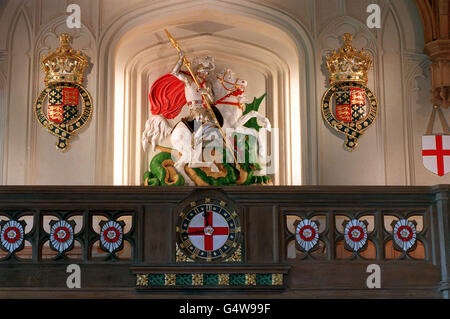 Bâtiments et points de repère - restauré le château de Windsor - Berkshire Banque D'Images