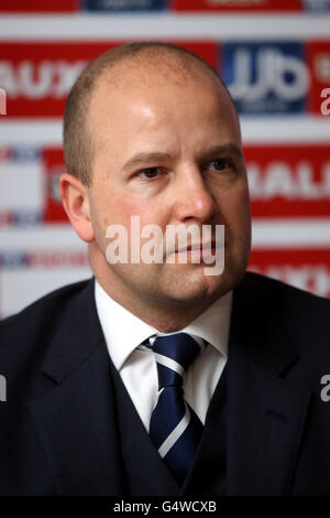 - Pays de Galles de Football Manager présentera ses nouvelles Conférence de presse - St David's Hotel Banque D'Images