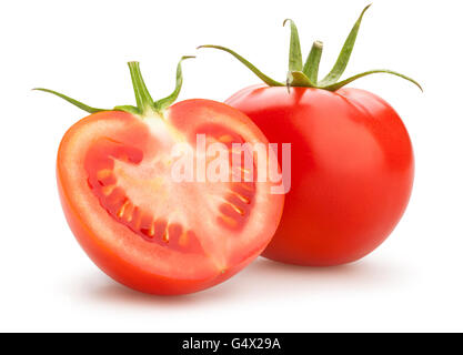 Les tomates rouges isolé Banque D'Images