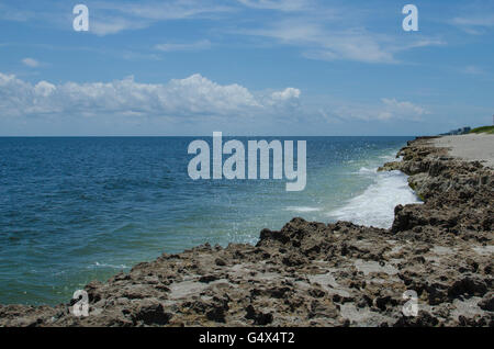 Blowing Rocks Preserve Hobe Sound , Indian River Lagoon, Jupiter Beach Florida Banque D'Images