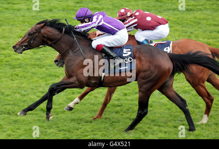 Camelot, monté par le jockey Joseph O'Brien, remporte les parts de Qipco 2000 guinéas lors de la journée QIPCO 2000 guinéas à l'hippodrome de Newmarket, Newmarket. Banque D'Images