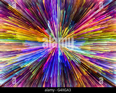 Explosion de couleurs série. Toile composée de rayures colorées et adapté pour une utilisation dans les projets sur le design, d'art et d'imaginatio Banque D'Images