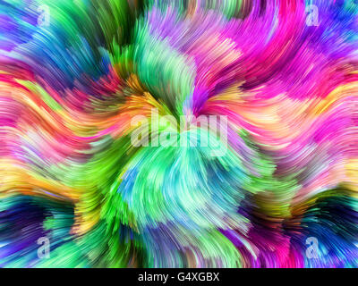 Explosion de couleurs série. Abstract design fait de rayures colorées sur l'objet de design, l'art et l'imagination Banque D'Images