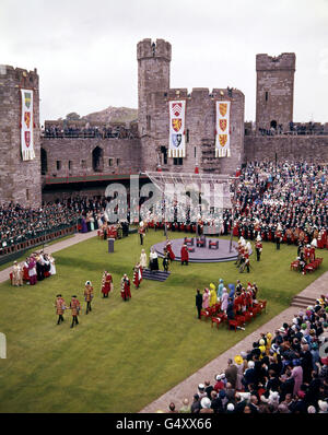 Image - Investiture du Prince de Galles - Château de Caernarfon Banque D'Images