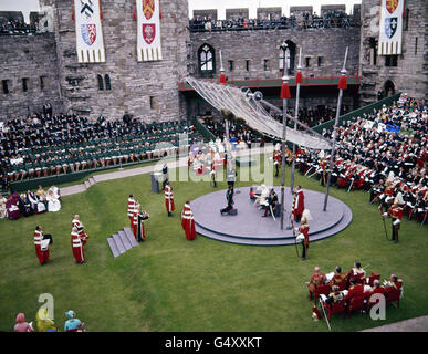 Image - Investiture du Prince de Galles - Château de Caernarfon Banque D'Images