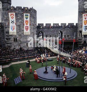 Image - Investiture du Prince de Galles - Château de Caernarfon Banque D'Images