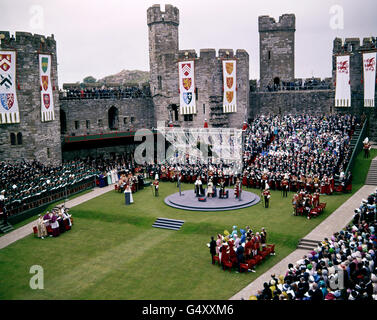 Image - Investiture du Prince de Galles - Château de Caernarfon Banque D'Images