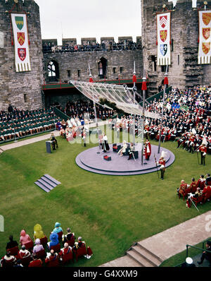 Image - Investiture du Prince de Galles - Château de Caernarfon Banque D'Images