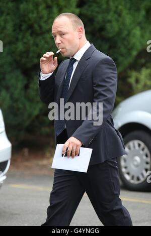 Acteur Steven Graham arrive à la Mar Hall resort de Renfrewshire, avant le mariage de l'acteur Martin Compston de Tianna Chanel Flynn. Banque D'Images