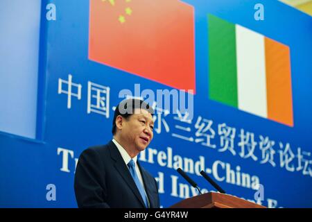 S République de Chine, au Royal Hospital Kilmanham pour le Forum Irlande-Chine sur le commerce et l'investissement le dernier jour d'une visite de trois jours en Irlande. Banque D'Images