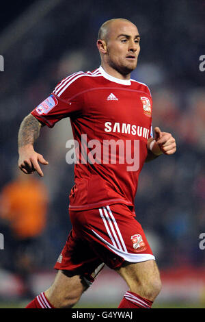 Soccer - Johnstone's Paint Trophy - finale de zone - Swindon Town v Barnett - terrain de comté. Alan McCormack, Swindon Town Banque D'Images