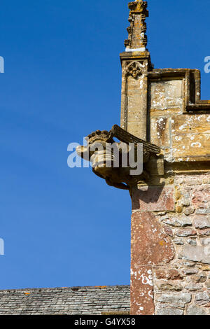 Le Manoir Halsway grotesque en pierre Banque D'Images