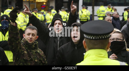 Les protestations de Glasgow Banque D'Images