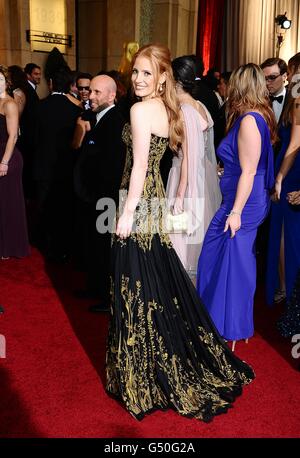 Jessica Chastain arrive pour les 84e Academy Awards au Kodak Theatre de Los Angeles. Banque D'Images