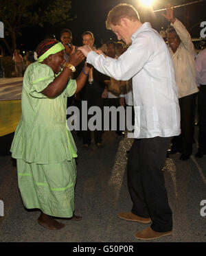 Visite royale au Belize Banque D'Images