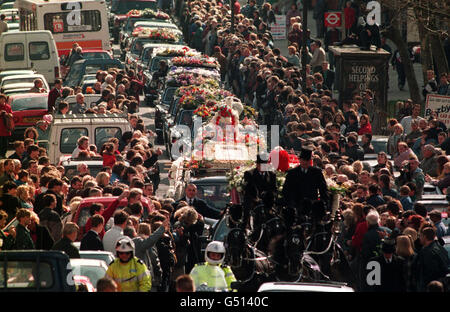 Cortège funèbre de Ronnie Kray Banque D'Images