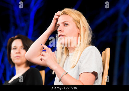 Sara Pascoe. L'écrivain anglais, humoriste et actrice. Au Hay Festival de la littérature et des Arts, le 30 mai 2016 Banque D'Images