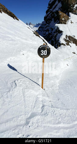 Le domaine de ski Alpe d Huez, dans les Alpes Françaises Banque D'Images