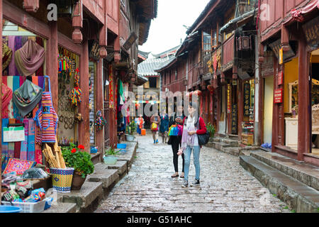 La Chine, le Yunnan Sheng, Lijiang Shi, vieille ville de Lijang Banque D'Images