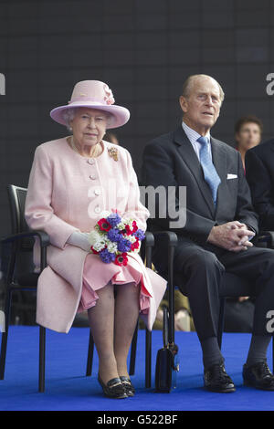 Visite royale à Manchester Banque D'Images