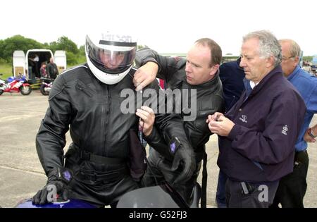 Tentative de Record motocycliste aveugle Banque D'Images