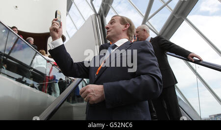 Taoiseach Enda Kenny au Fine Gael ARD Fheis au palais des congrès de Dublin aujourd'hui. Banque D'Images