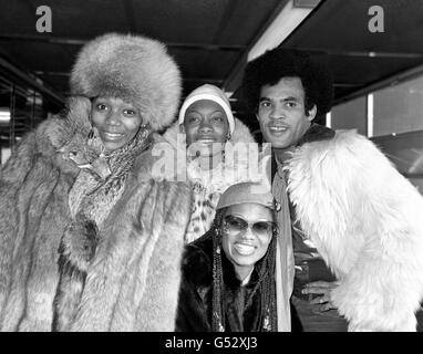 Boney M - l'aéroport d'Heathrow - Londres Banque D'Images