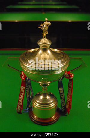 Trophée des Championnats du monde de Snooker de Betfred lors du lancement au RAC Club de Londres. Banque D'Images